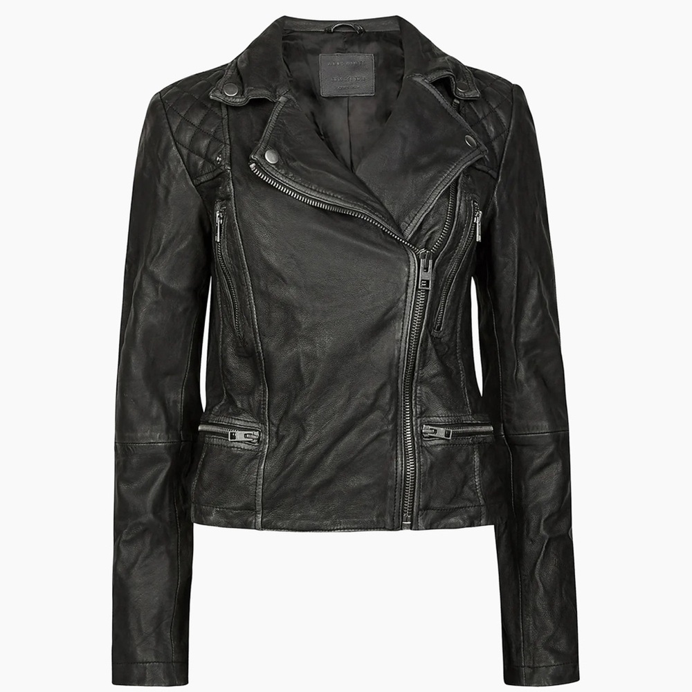 AllSaints Cargo Leather Biker Jacket